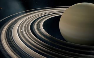 Картинка Сатурн, космическое пространство, Солнечная система, астрономия, кольца Сатурна