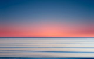 Картинка океан, закат, 5к, горизонт, длительное воздействие