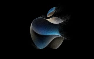 Картинка логотип яблока, яблочное событие, черный, 8к, 5 тыс., 2023 год, амолед