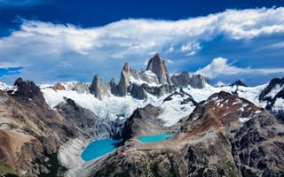 Картинка гора Фитц Рой, Патагония, пейзаж, горная вершина, Аргентина, 5 тыс.
