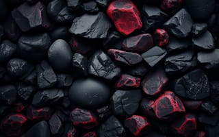 Картинка черные скалы, вулканический, красные скалы, темная эстетика, куча камней, 5 тыс.
