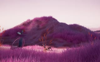 Картинка лавандовые поля, фиолетовая эстетика, 5 тыс., цифровая композиция