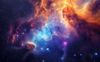 Картинка галактика, космические явления, 5 тыс., звезды, яркий, туманность, красочный