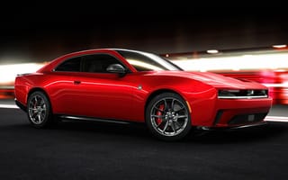 Картинка Dodge Charger Daytona Scat Pack, красные автомобили, 2024 год, 5 тыс., мускул кар