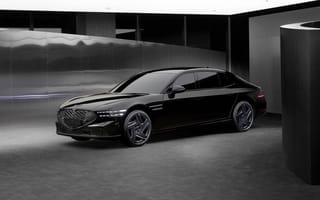 Картинка Бытие G90, черные автомобили, 8к, роскошный седан, 2024 год, черное и белое, 5 тыс.