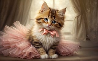 Картинка восхитительный, милый котенок, ИИ искусство, 5 тыс.