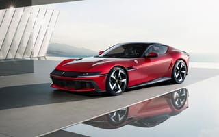 Картинка Феррари 12цилиндри, 8к, красные автомобили, 5 тыс., спортивная машина, 2024 год