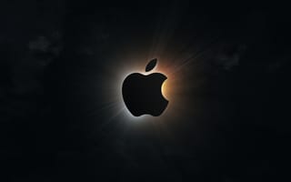 Картинка логотип яблока, силуэт, 5 тыс., затмение, темный