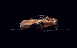 Картинка машины, машина, тачки, авто, автомобиль, транспорт, кабриолет, amoled, амолед, черный, золотой, золотистый