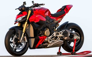 Картинка Ducati Streetfighter V4, 2025, 5K, Красные мотоциклы, Стритфайтеры