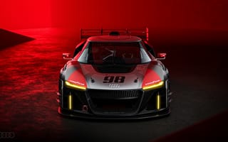 Картинка Audi R8 LMS GT3, Красный эстетик, Красный
