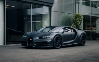 Картинка Bugatti Chiron Sport, Матовый черный, Городской, Спортивные автомобили