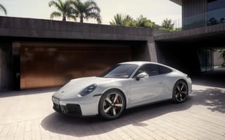 Картинка порше 911 каррера с, 2025, белые машины, 5к