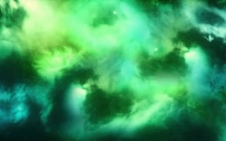 Картинка звездное небо, зеленая эстетика, космос, светящиеся звезды, космическое пространство, астрономия, глубокий космос, небесный, космическая пыль, галактика, облака, 5к