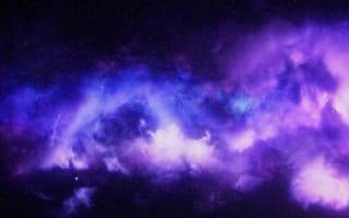 Картинка звездное небо, фиолетовая эстетика, космос, светящиеся звезды, космическое пространство, галактика, астрономия, небесный, 5к, облака, космический, глубокий космос