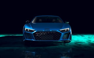 Картинка Audi R8, Темная эстетика, Суперкары, Неоновый свет, Темный, Люксовые спортивные автомобили