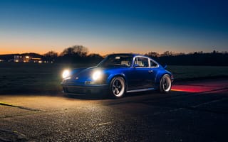 Картинка Порше 911, классические автомобили, закат