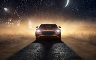 Картинка Bentley Continental GT Speed, Люксовый спортивный автомобиль, 5K, Звездное небо, Полумесяц