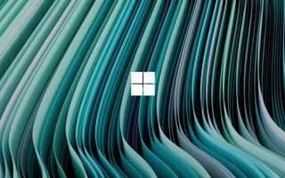 Картинка Windows 11, бирюзовый абстрактный, абстрактные волны, современный, жидкость, цифровое искусство, 5к, минималистский, эстетический, градиентная абстракция