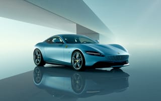 Картинка феррари рома, cgi, современный автомобиль, экзотический автомобиль, роскошные спортивные автомобили