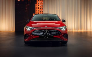 Картинка мерседес-бенц cla 350 4matic, 2025, 5к, линия amg, красные машины