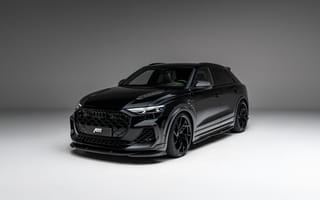Картинка около audi rs q8, устаревшее издание, 2025, черные машины, 8к, 5к
