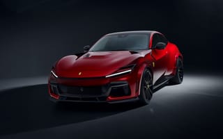 Картинка новитек, ferrari purosangue, 5к, 2025, темный, красные машины