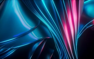 Картинка футуристический, синий абстрактный, розовый свет, синяя эстетика, легкие следы, 8к, светящиеся линии, современный, 5к
