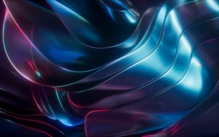 Картинка современный, синяя абстракция, 8к, 5к, футуристический, светящиеся линии