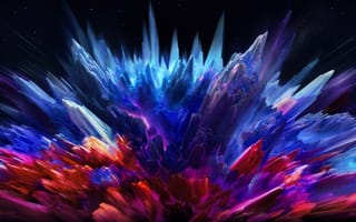 Картинка взрыв, цветовой взрыв, энергичный, 8к, неон, 5к, цифровое искусство, 12 тыс., космический, яркий