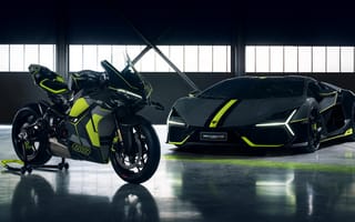 Картинка Ducati Panigale V4, Lamborghini Revuelto, 8K, 5K, Темная эстетика