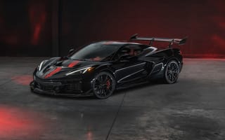 Картинка шевроле корвет zr1x, 2026, темная эстетика, 5к, черные машины