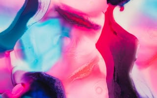 Картинка Жидкое искусство, 8K, 5K, Розовый абстракт, Яркий