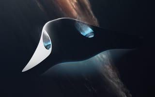 Картинка футуристический, космический корабль, темный, глубокий космос, исследование космоса, 5к, концепт-арт