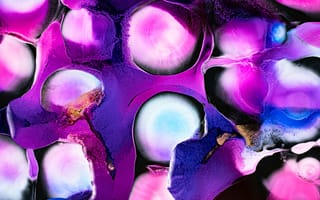 Картинка фиолетовый абстрактный, жидкое искусство, 5к, яркий