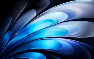 Картинка планшет vivo, синяя абстракция, 5к, темный, современный, градиентная абстракция, кривые, запас