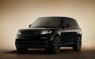 Картинка 2025, 5K, Черные машины, Land Rover Range Rover Sport SVR
