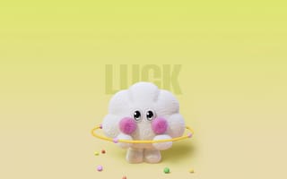 Картинка Милый мультфильм, Кавай, Желтый градиент, Honor Magic V Flip 2, 5K, Сток