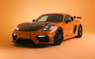 Картинка 2025, 5K, 8K, Оранжевая эстетика, Porsche 718 Cayman GT4 RS
