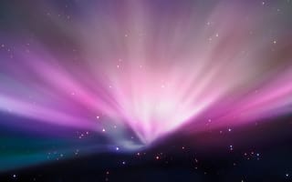 Картинка OS X Леопард, Аврора, Аврора небо, Звезды в небе, 5K, Сток, Mac OS X, Розовое небо