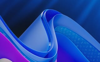 Картинка Windows 11, Темный, Темно-синий, Современный, Юбилейный, Синий абстрактный