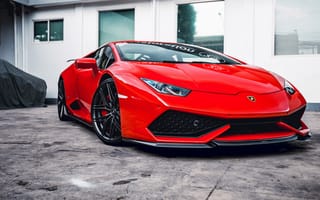 Картинка Vorsteiner, Lamborghini Huracan, Красные машины, 5K