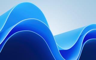 Картинка Синие волны, 5K, Windows 11, Синий абстракт, AI