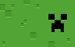 Картинка Майнкрафт, Крипер, Зеленый, Пиксельное искусство, Минимализм