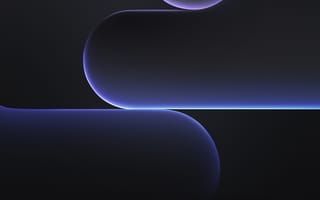 Картинка Фиолетовый абстрактный, Синий свет, Темная эстетика, Темный, 5K, Геометрический