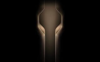 Картинка Золотой, Симметрия, 5K, Сток, Современный дизайн, Темный, AI