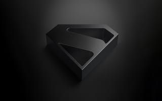 Картинка Супермен, Темная эстетика, Логотип, 8K, 5K, Темный