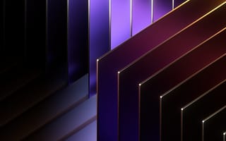 Картинка Геометрический, Фиолетовый абстрактный, Слои, 5K, Металлический