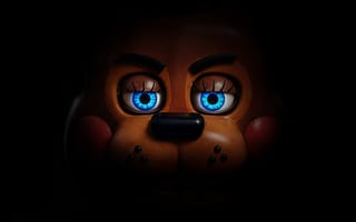 Картинка Фредди Фазбер, Пять ночей с Фредди 2, Фильмы 2025, 5K, Чёрный