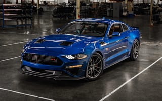 Картинка Форд Мустанг, Синяя машина